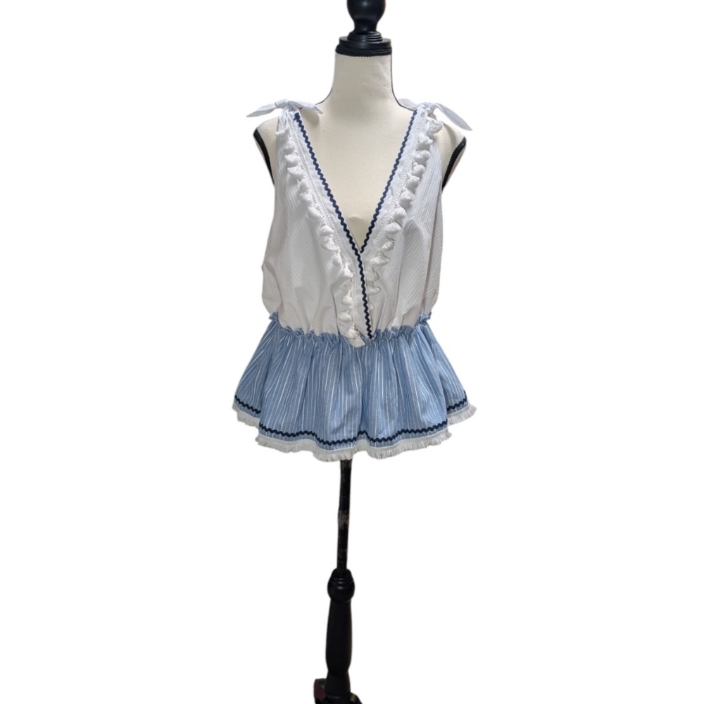 NWT Cotton blend sleeveless top set, Free the Roses